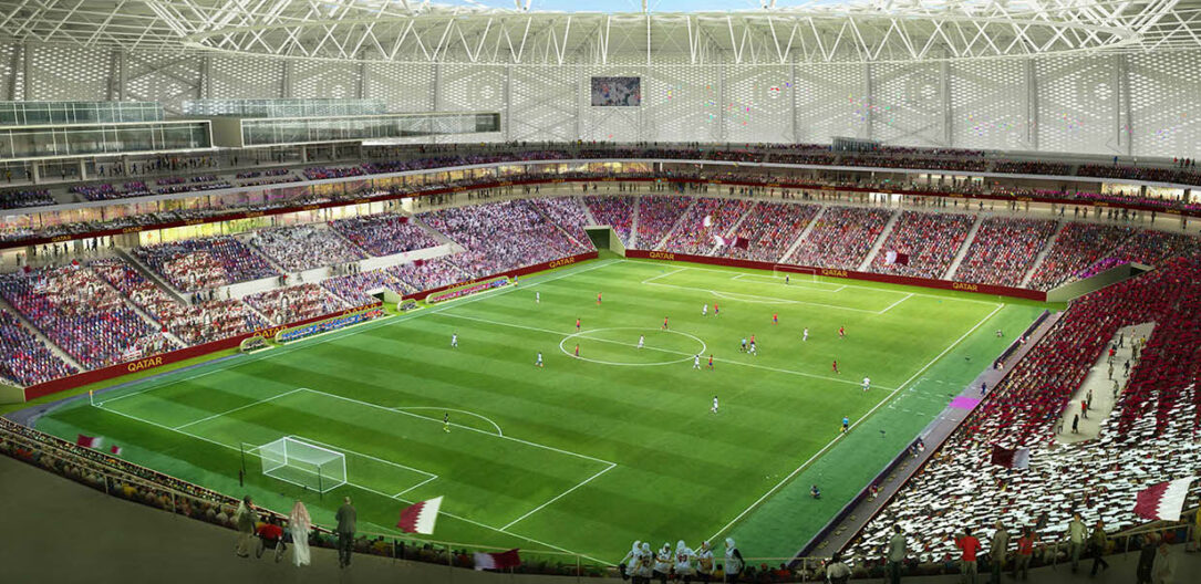 Doha, Qatar. 03rd Dec, 2022. Vista do Estádio Internacional, final da copa  do mundo catar 2022 